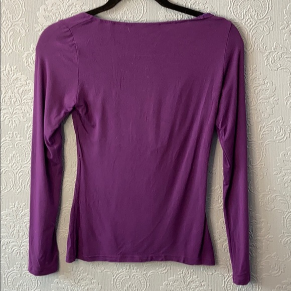3/$20 Rendez-vous Paris purple ruched bust top - Picture 4 of 4